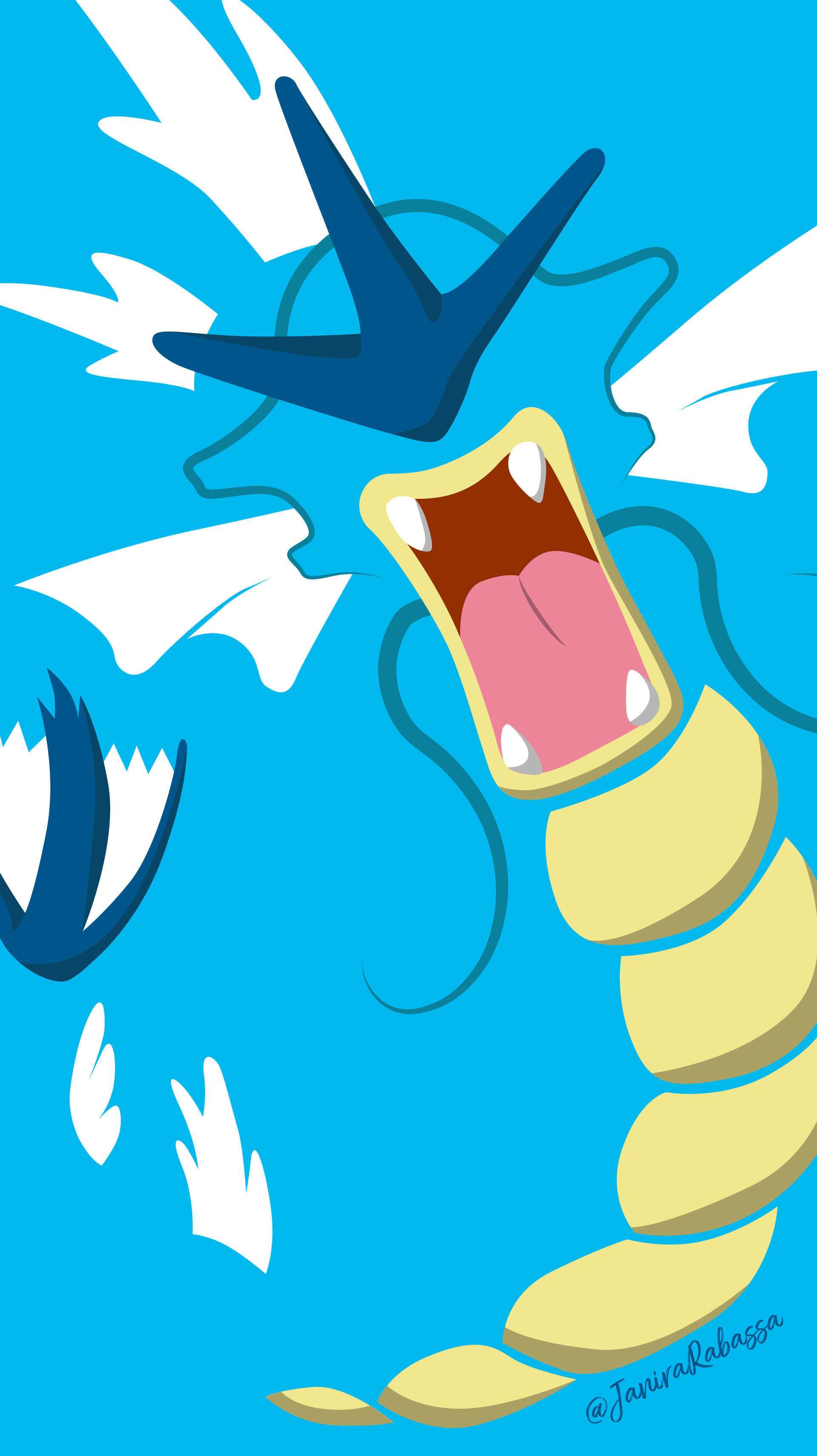 Artstation 130 Gyarados Minimal Wallpaper Janira Rabassa