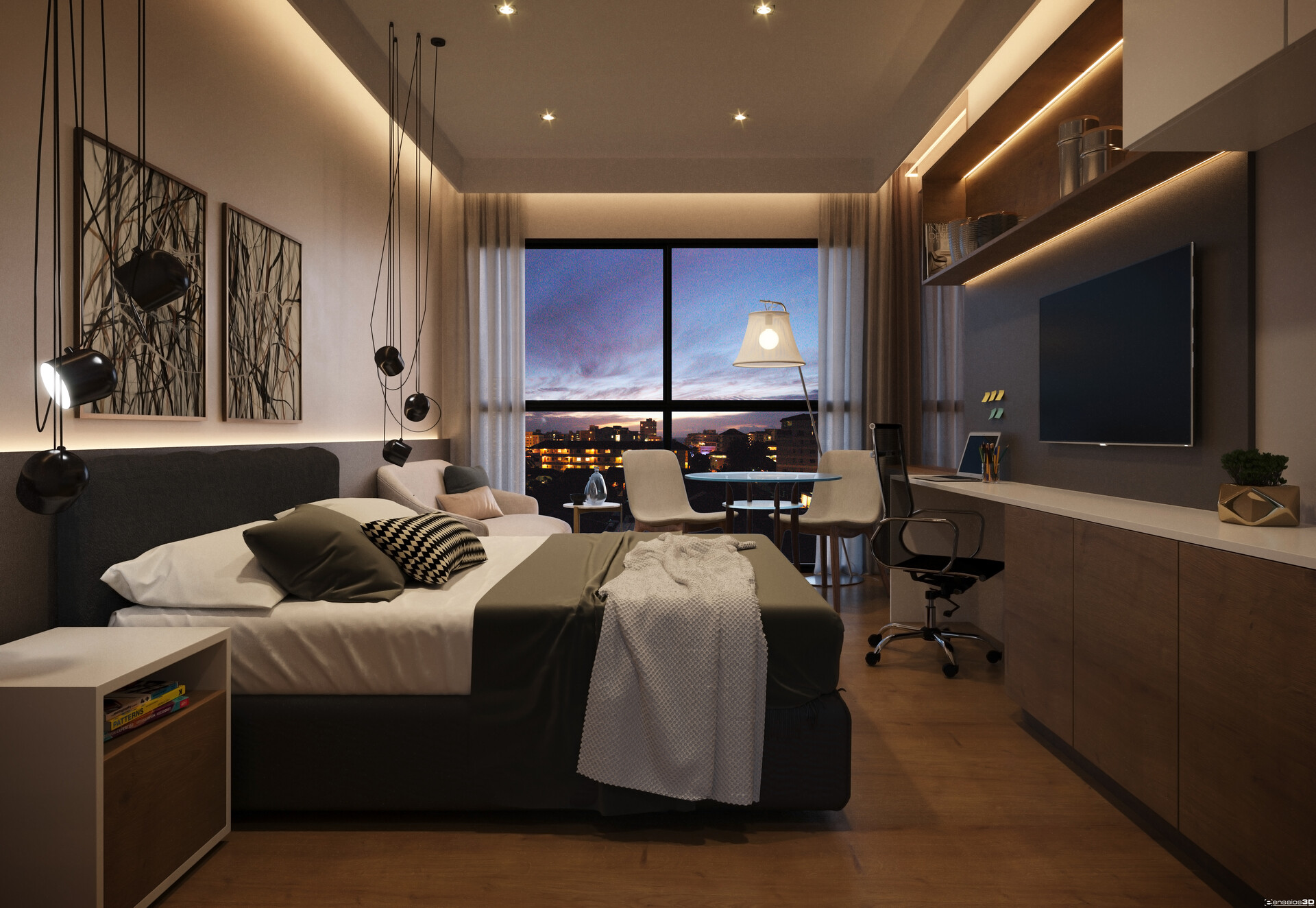 ArtStation - Architectural Visualization - Bedroom design