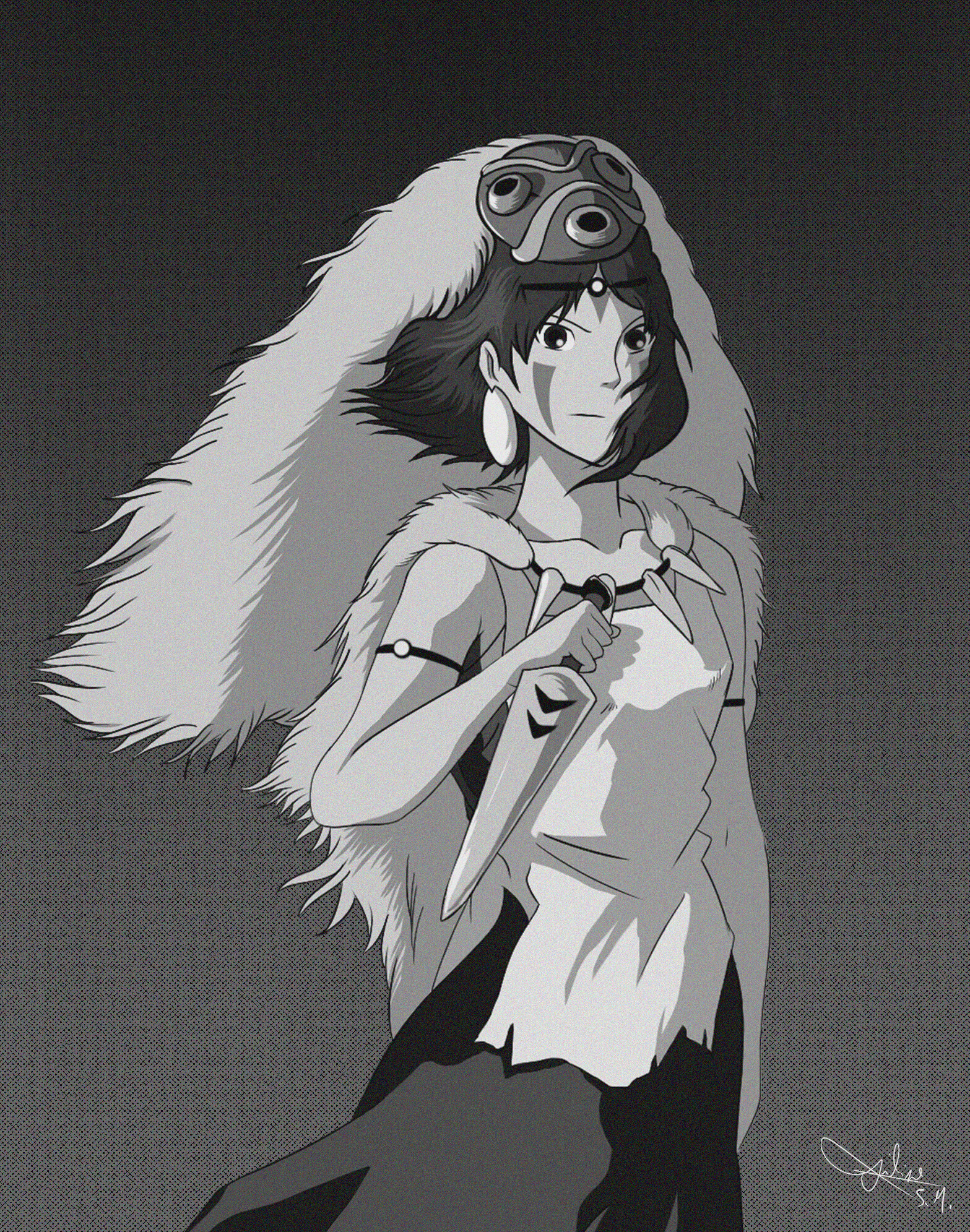 Wallpaper Artstation Fanart Of Mononoke Hime Filipe Medeiros For Android