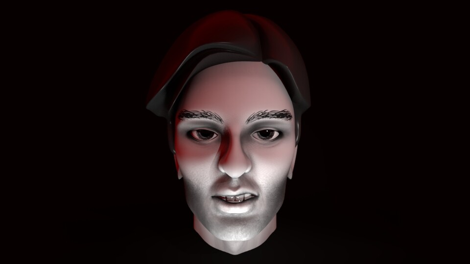 Face Rig Study with Joints -Still Shot