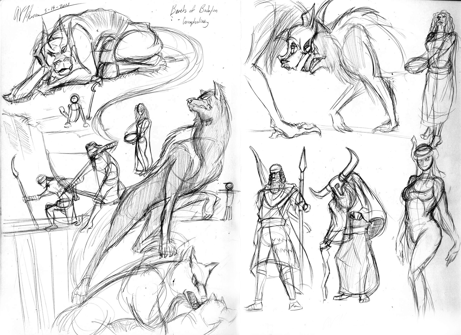 Traditional Sketches Conceptualizing pt 2