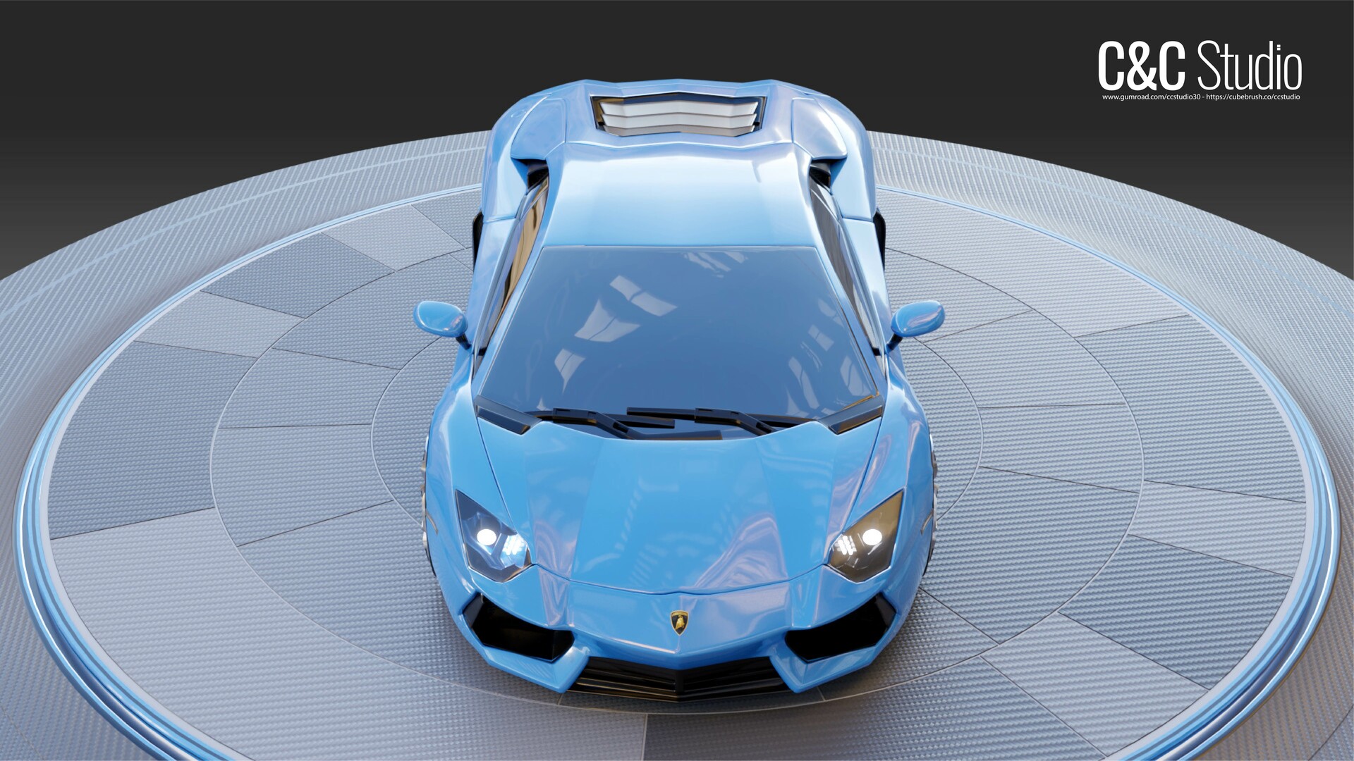 ArtStation - Lamborghini Aventador (Blender 2.82)