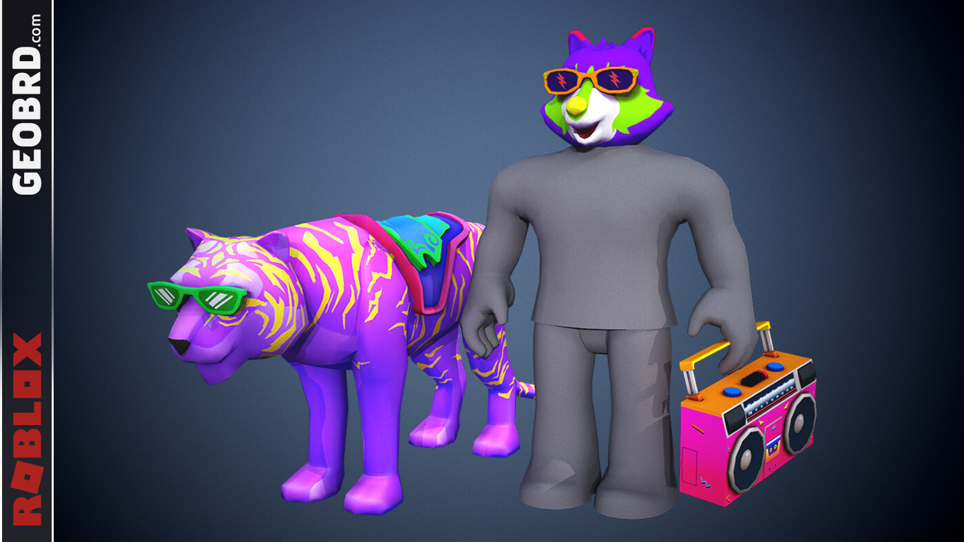 Artstation Neon Gaming Roblox Brad Yoo - purple tiger roblox