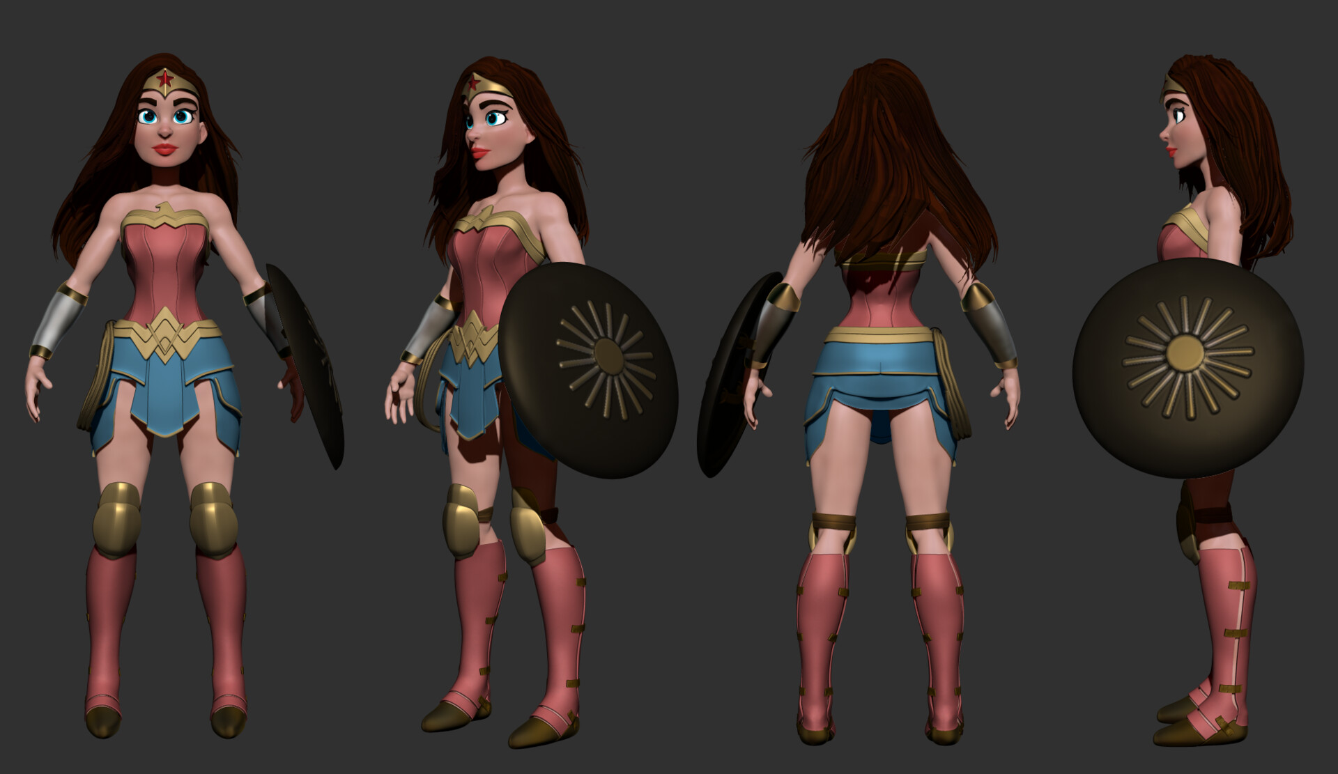 ArtStation - Stylized Wonder Woman Game Model