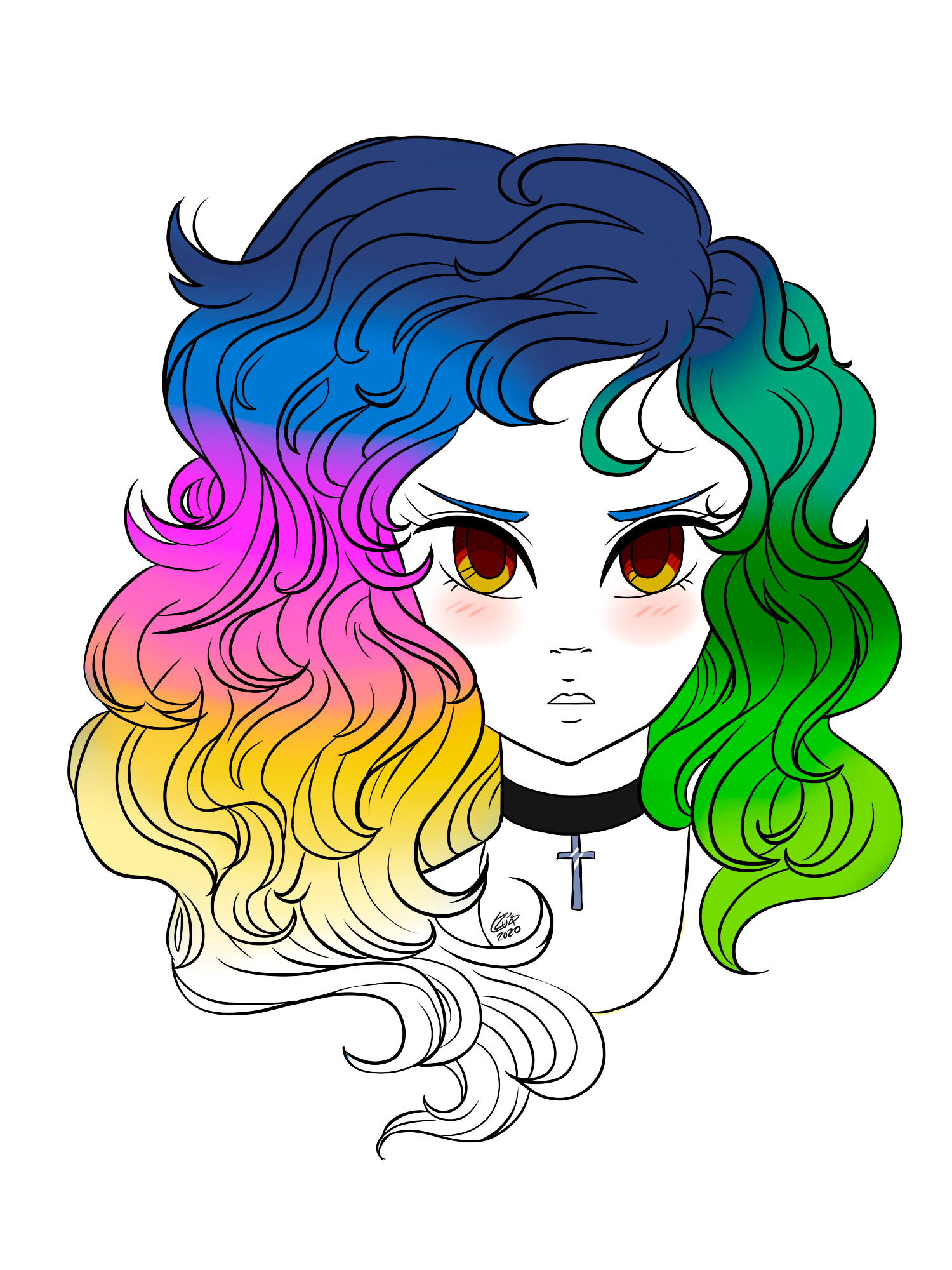 ArtStation - Hair Art - Rainbow