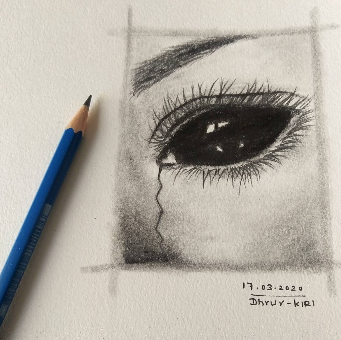 Scary Eyes Drawing
