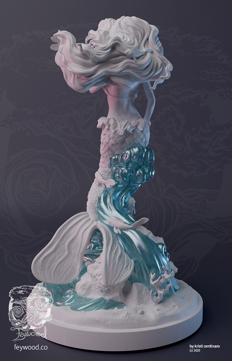There's a fishy hidden in her hair, can you find it? :) 