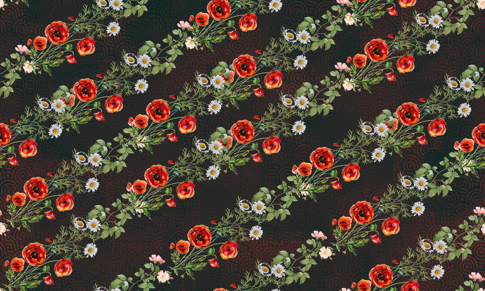 Artstation Seamless Pattern With Cute Flowers Floral Ornament