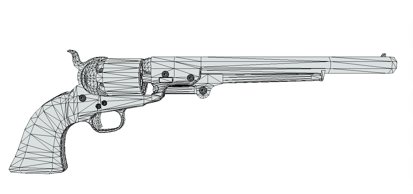 Artstation Colt 1851 Navy Revolver Long Barrel Rhett Wimmer