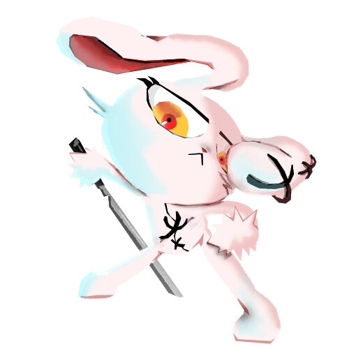 bloody bunny plush