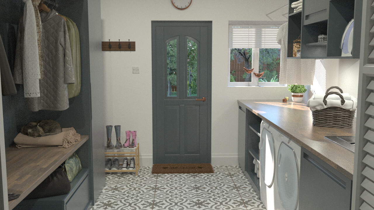 Artstation 3d Mud Room Laundry Room Emily Noble