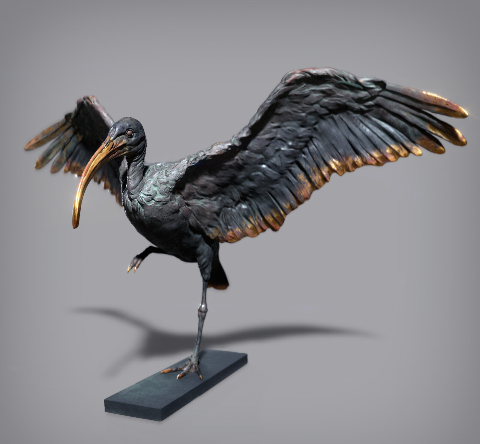 African Sacred Ibis - a prompt based study - the theme was 'Egyptian' Zbrush sketch rendered in Substance Painter with Iray