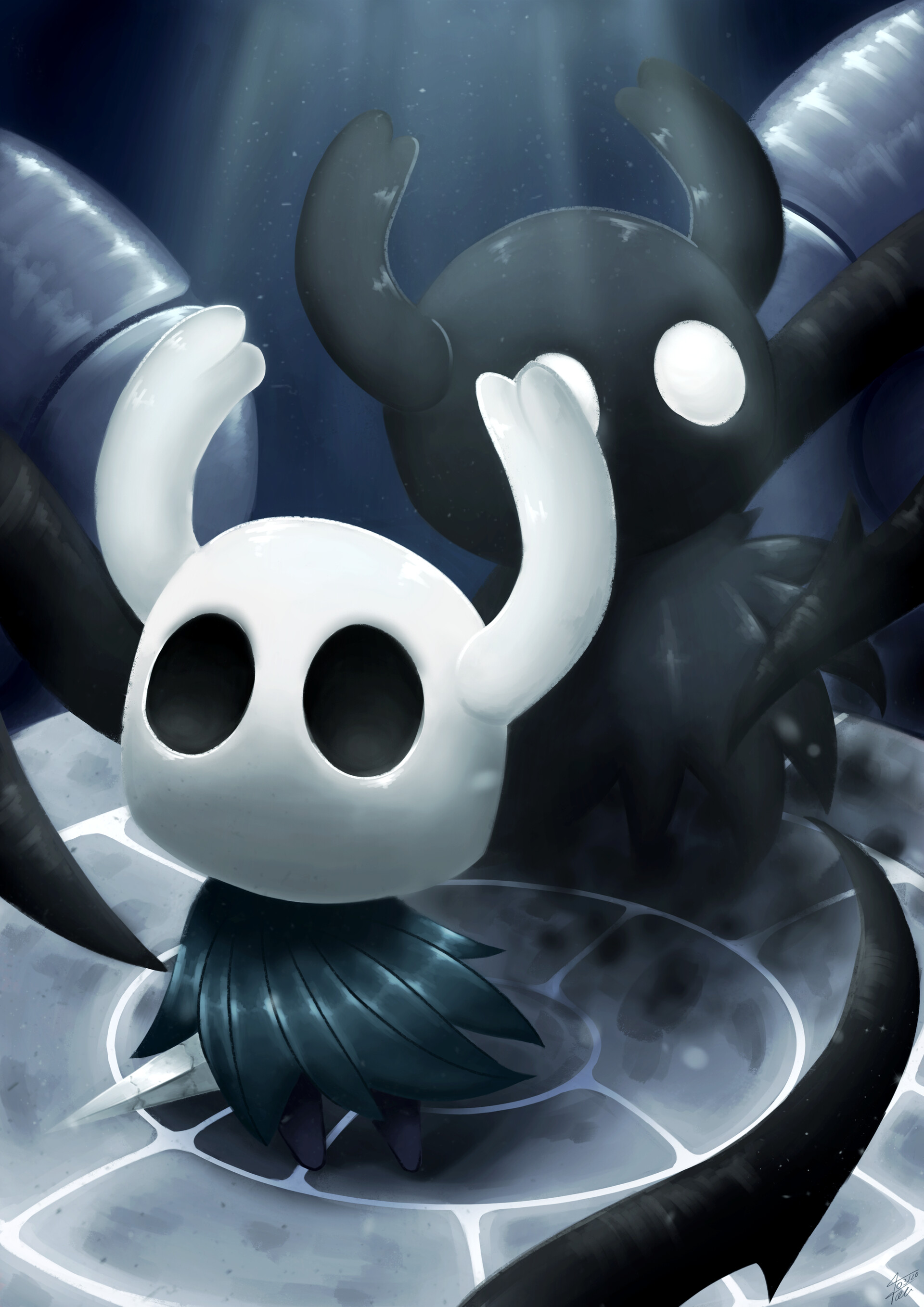 ArtStation Hollow Knight Knight and Shade