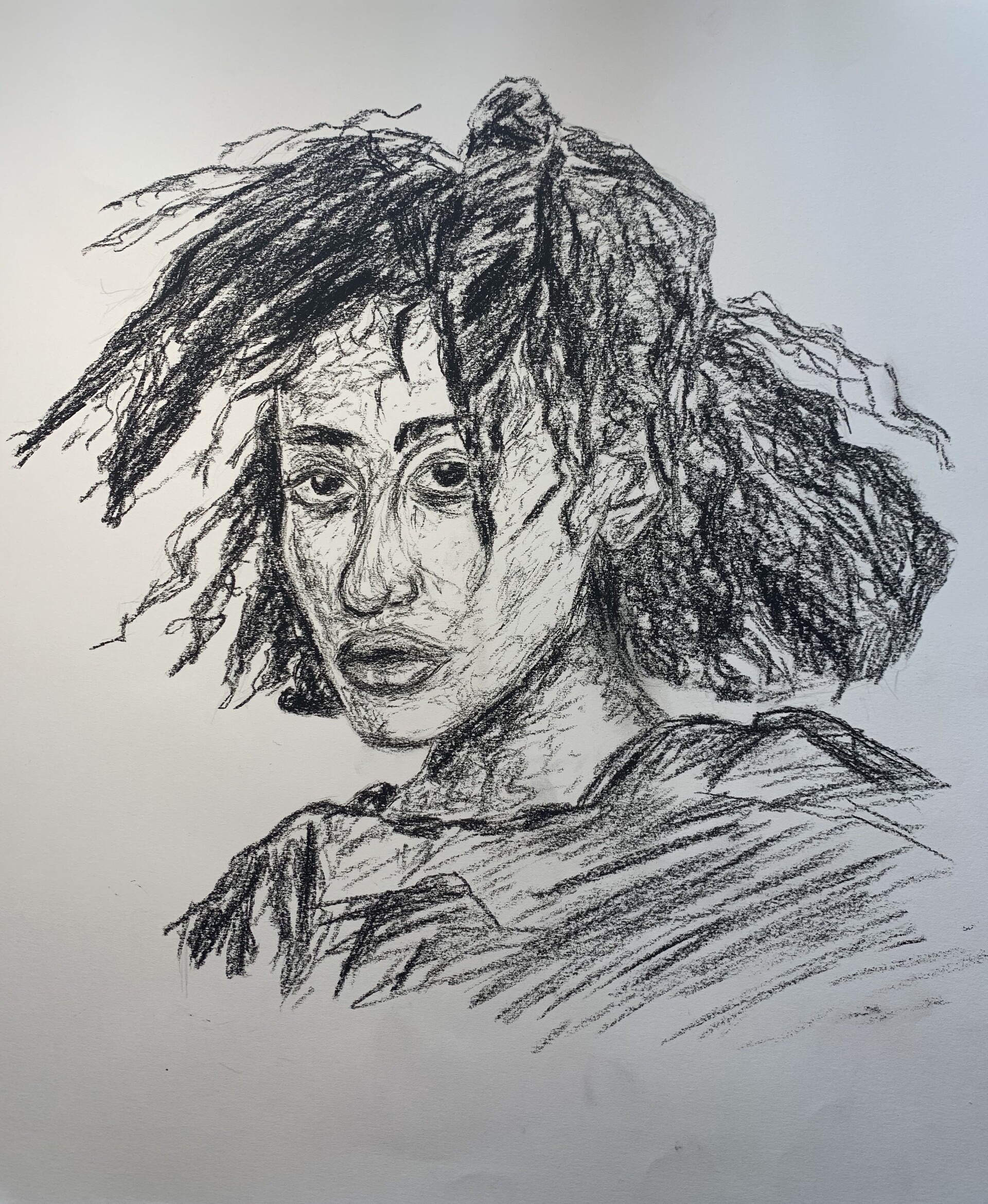 ArtStation - Portrait au fusain sur papier