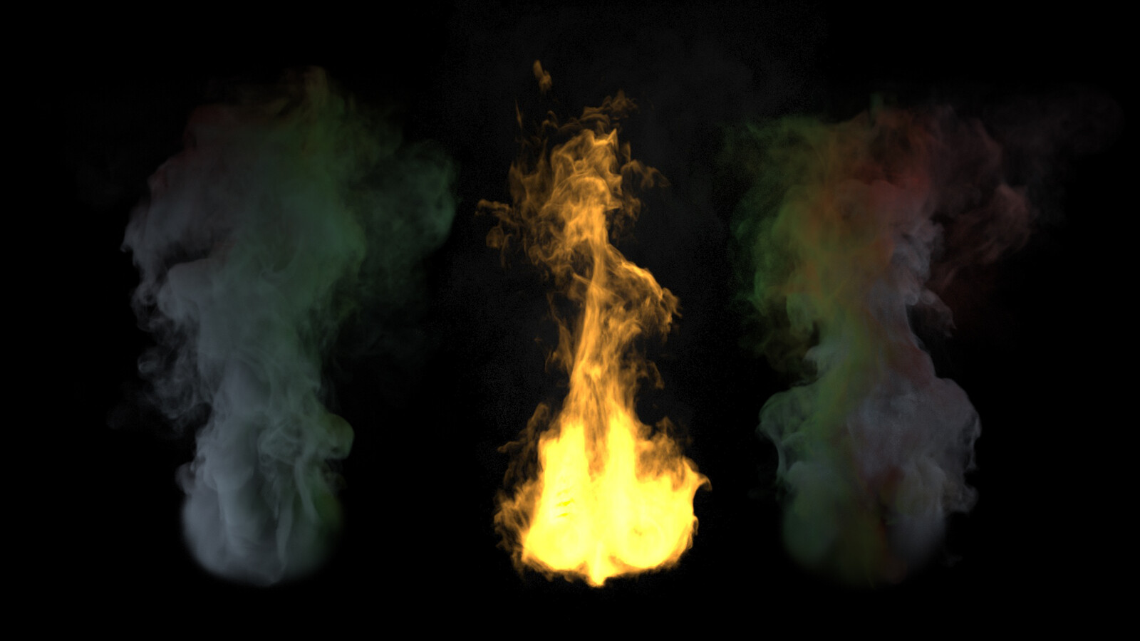 Smoke and fire tests with Houdini...