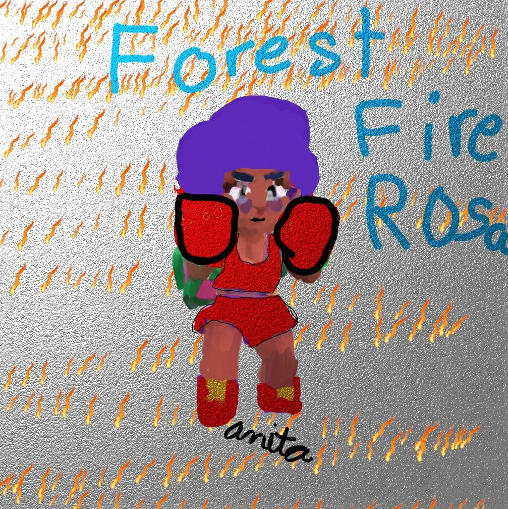 Artstation Brawl Stars Forest Fire Rosa Anita Shafeazadeh - skin rosa brawl star