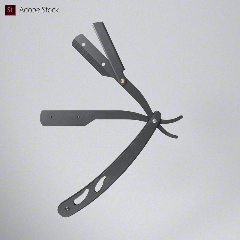 Adobe Stock | Metal Straight Razor