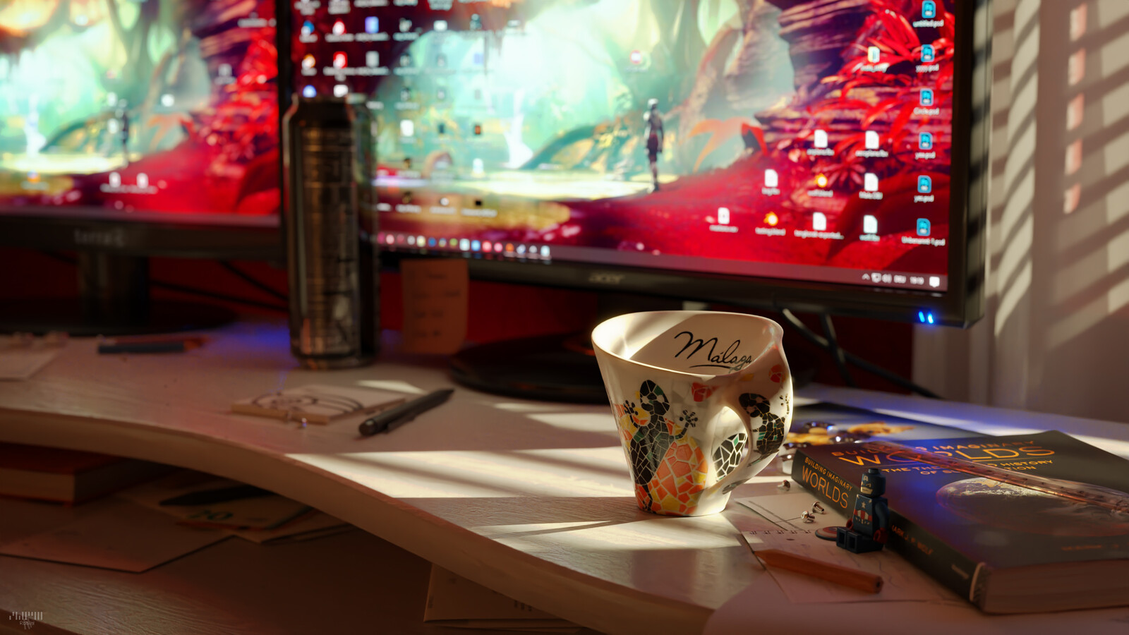 main render of my desk