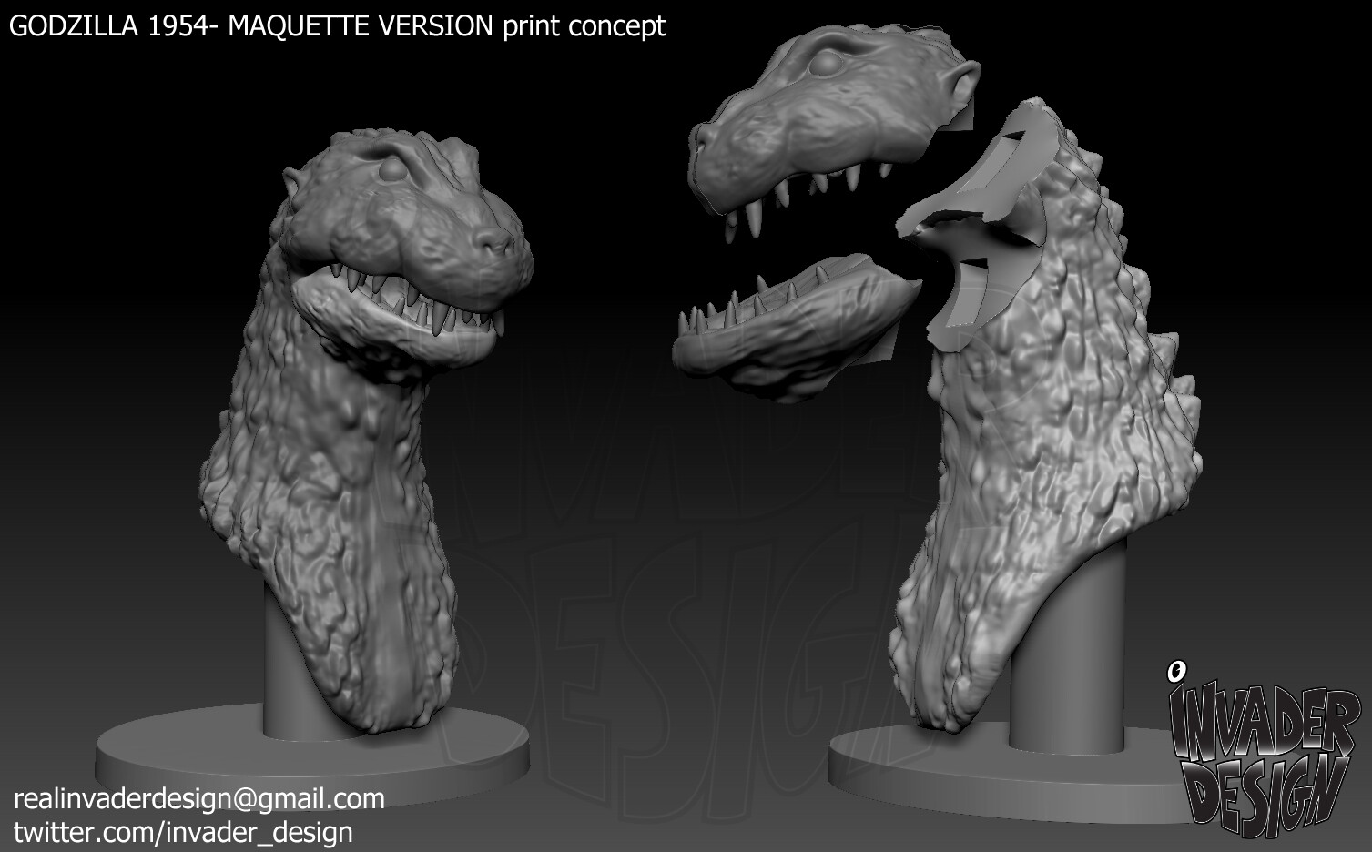 godzilla 1954 maquette