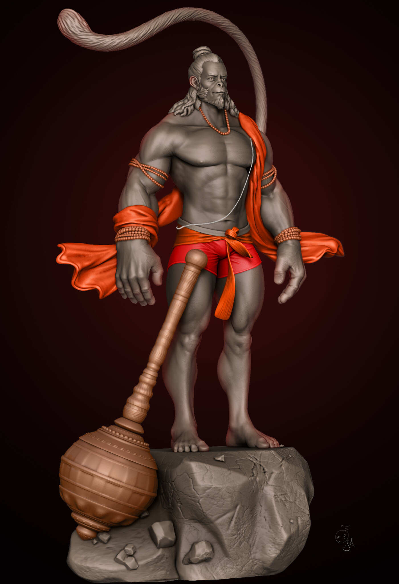 Artstation Hanumanji 3d Sculpt Prasad Nambiar