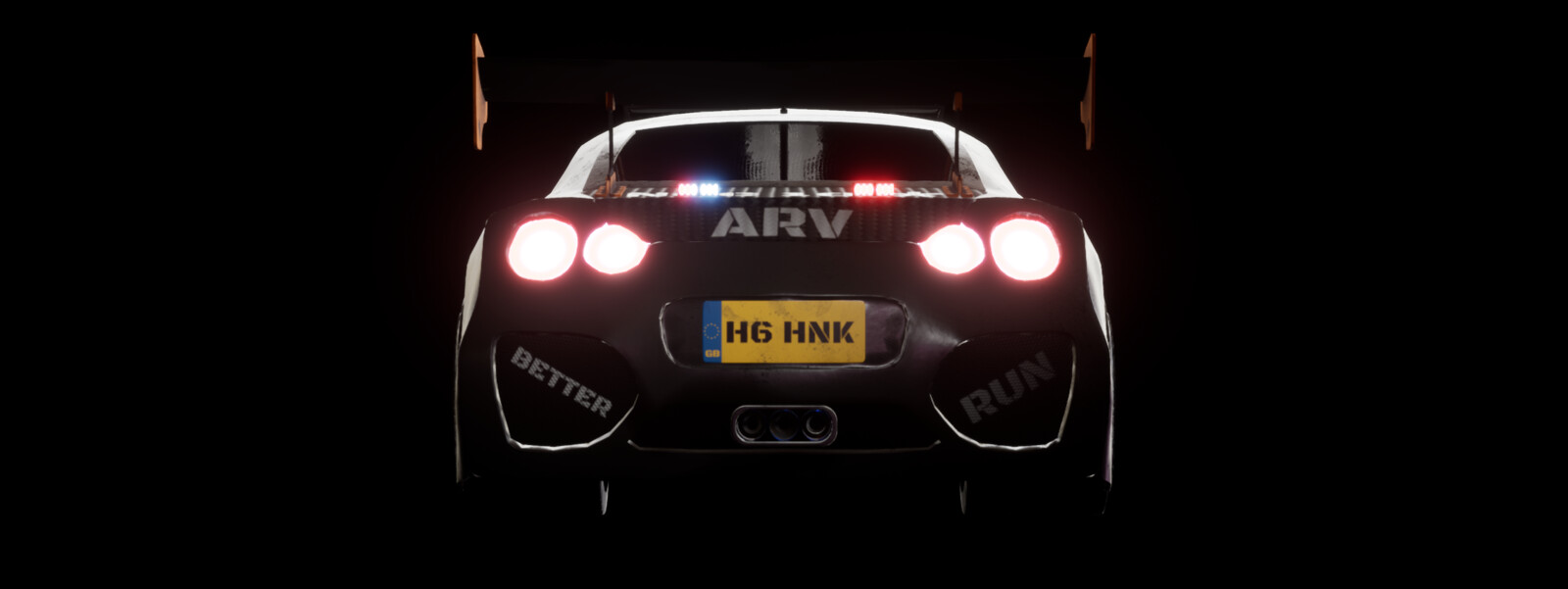 Flat Rear View (UE4 screenshot)
