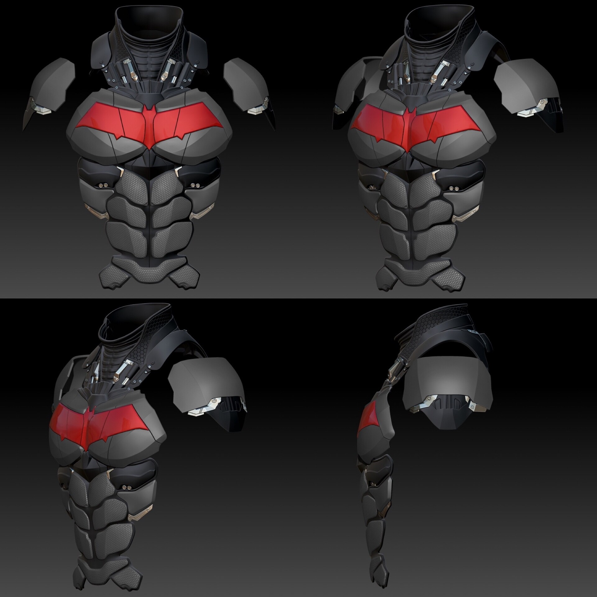 ArtStation Custom Red Hood Armor, Jerry Adams