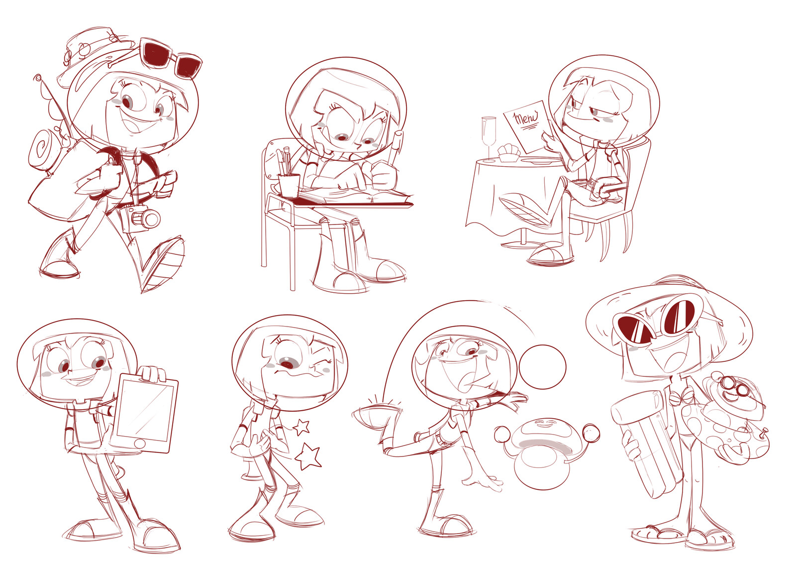 Schar Mascot concept pencils