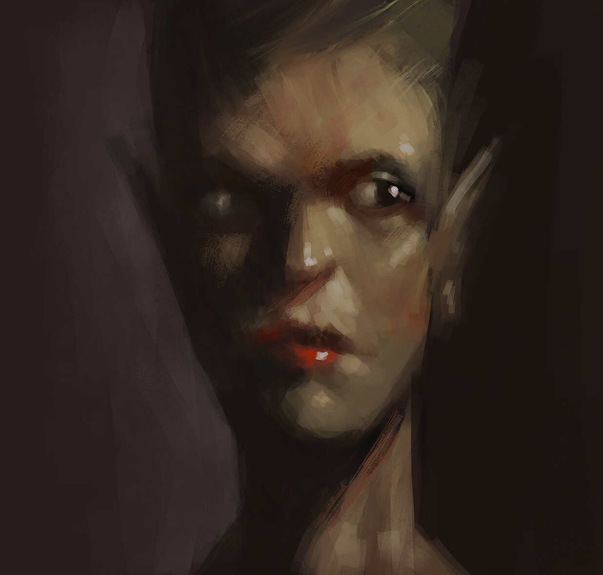ArtStation - 10 min portrait painting, Irakli Gogava