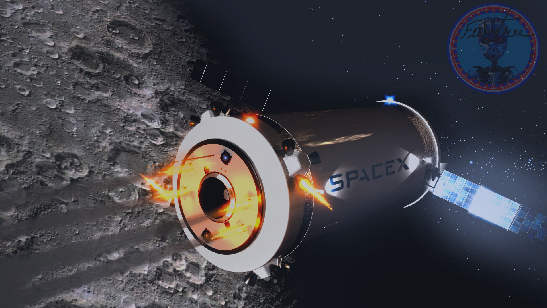 ArtStation - SpaceX Dragon XL, Fishy Tree