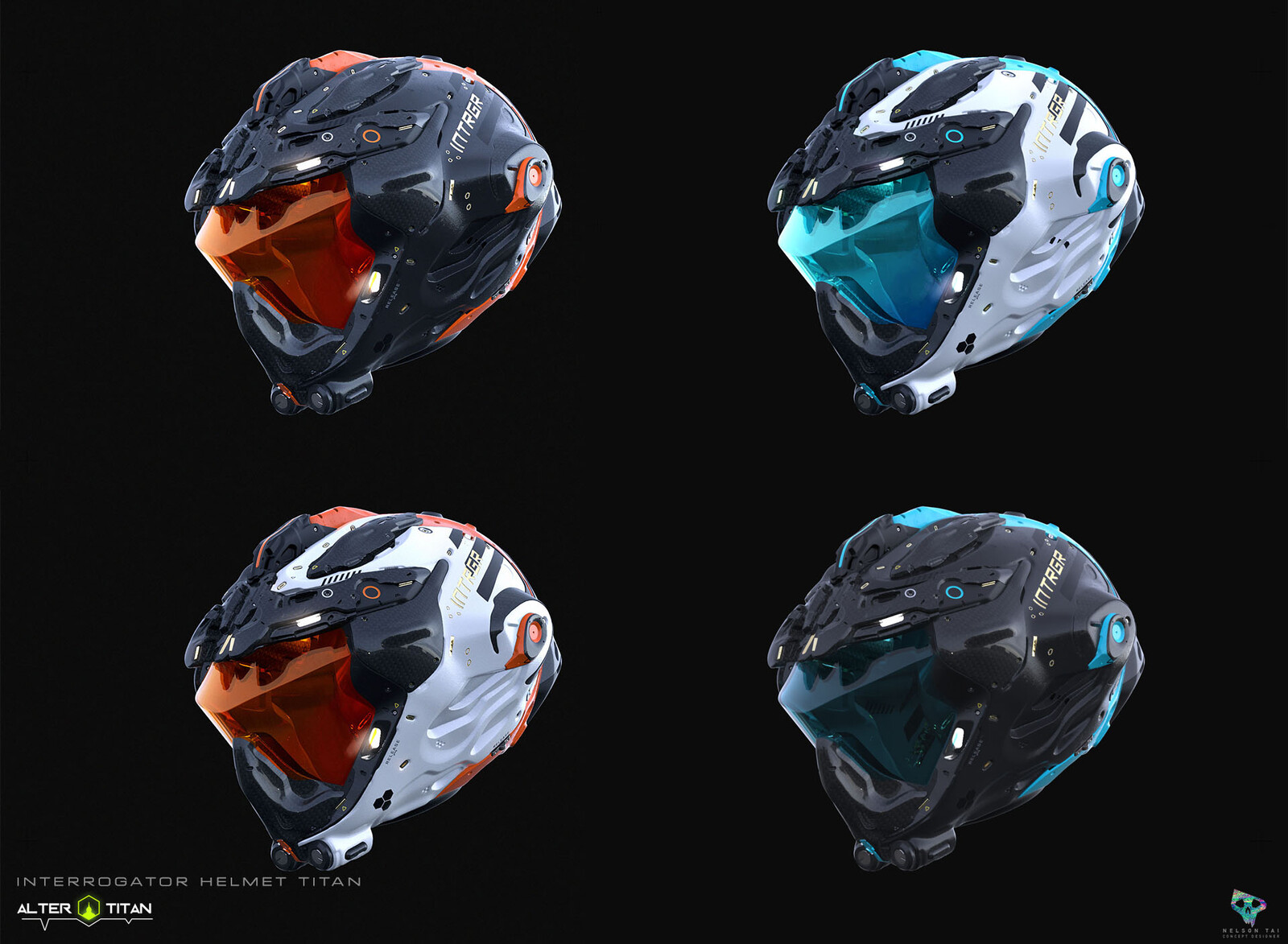 Color variations of the helmet