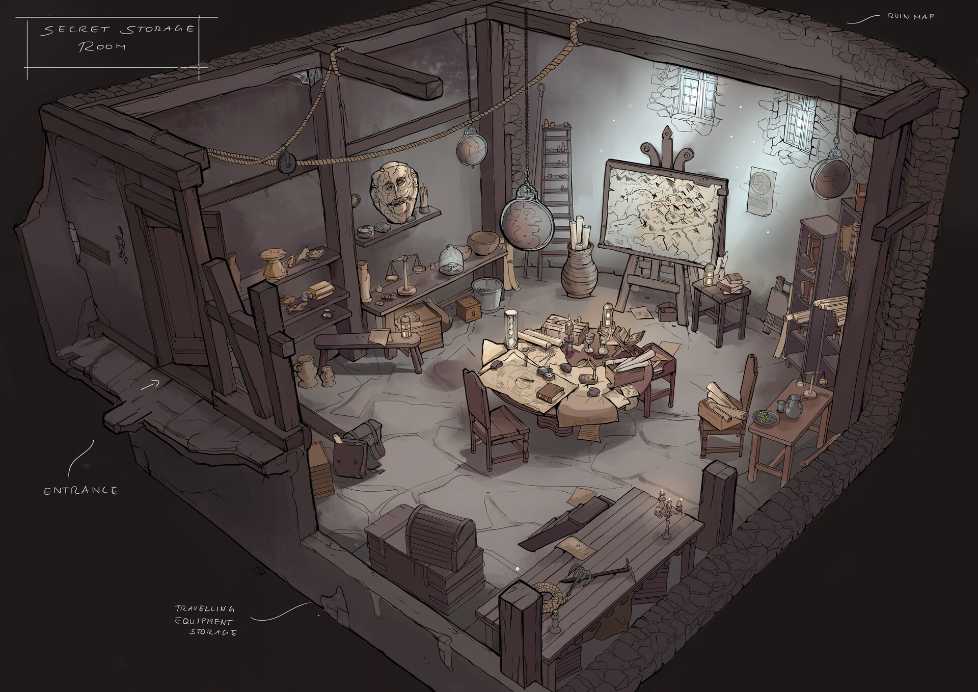 artstation-medieval-explorer-secret-storage-room