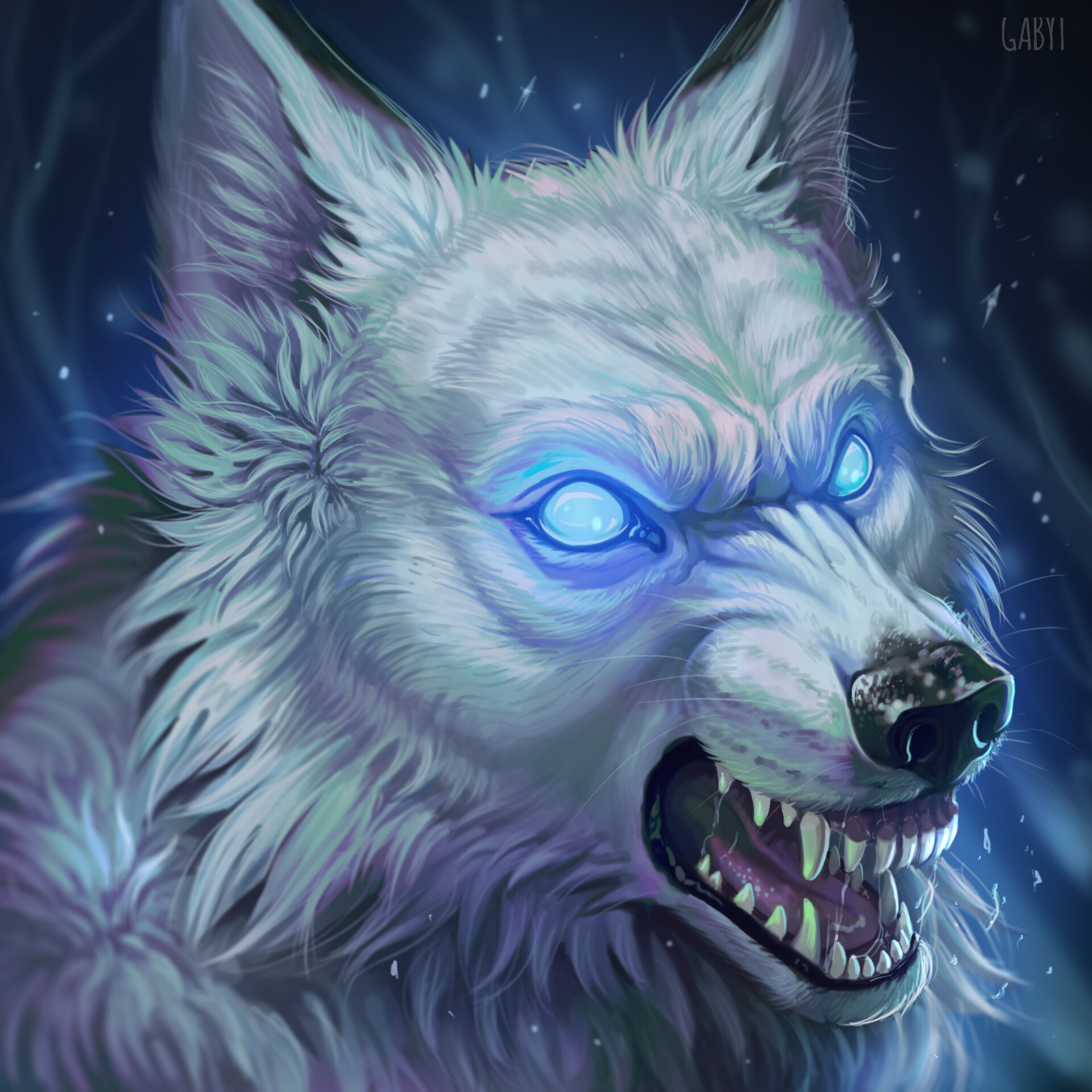 white wolf demon