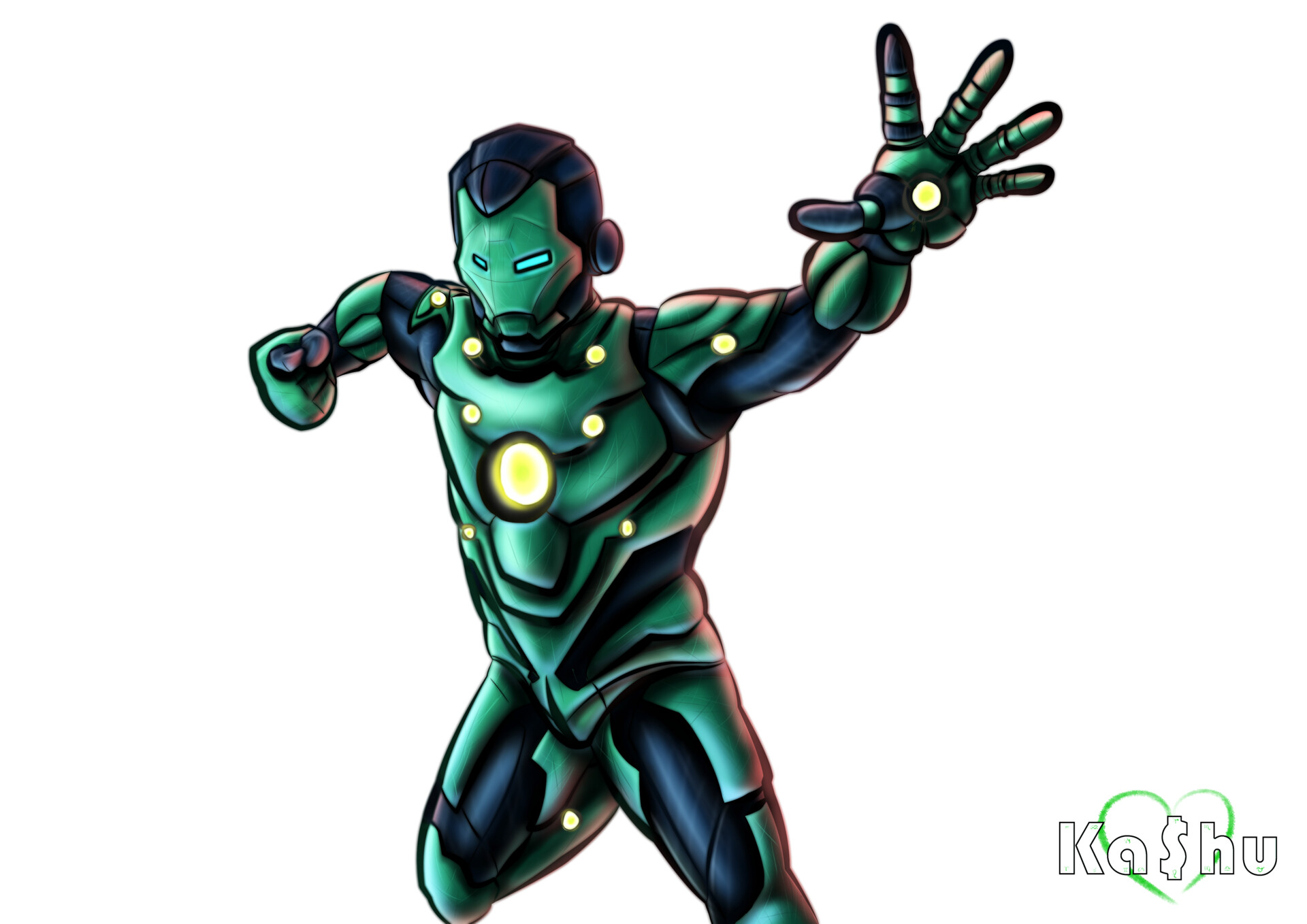 Artstation Green Iron Man Tony Stark Marvel Kashu Yt