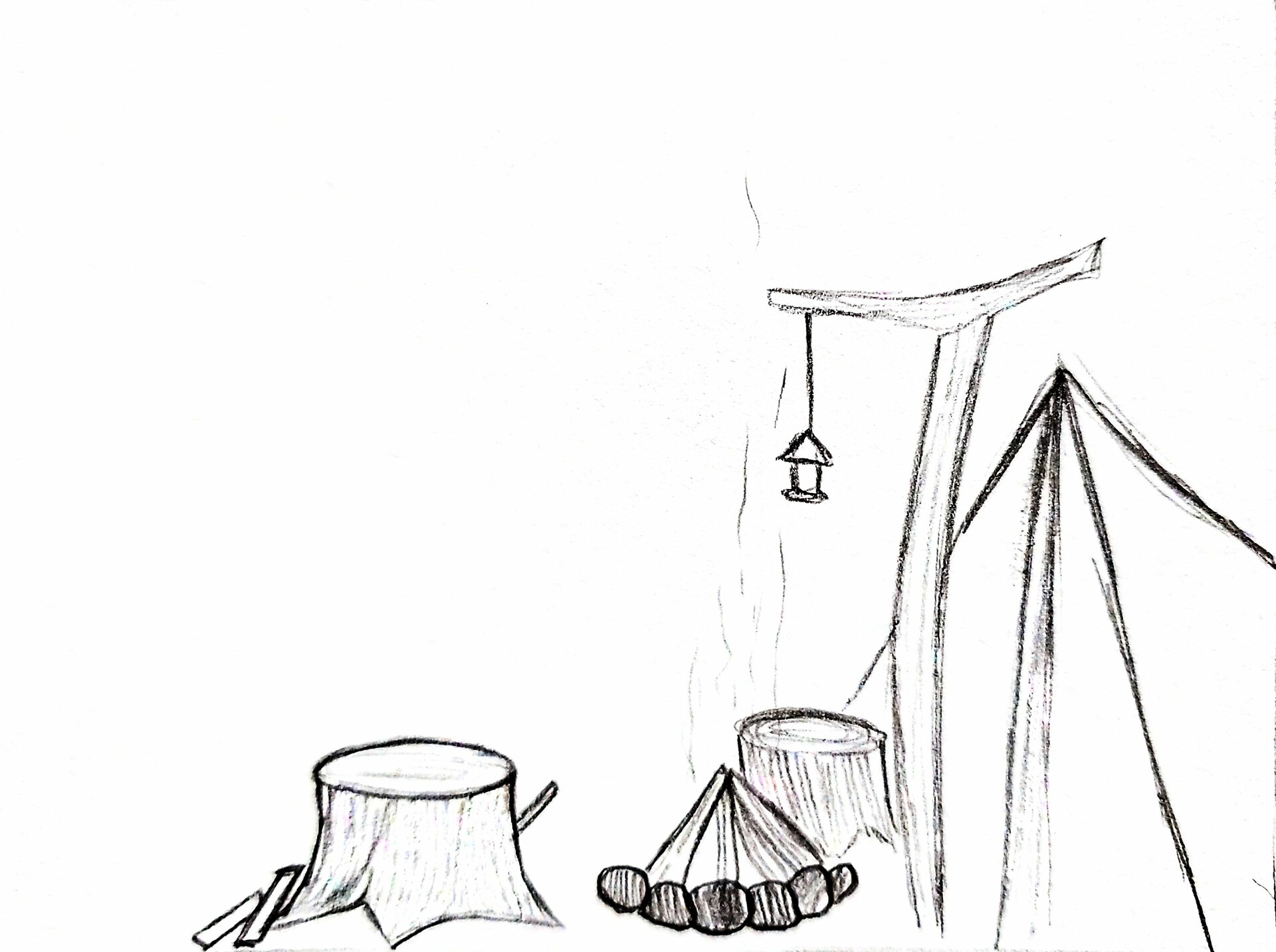 Emma Ferguson Campsite Sketch