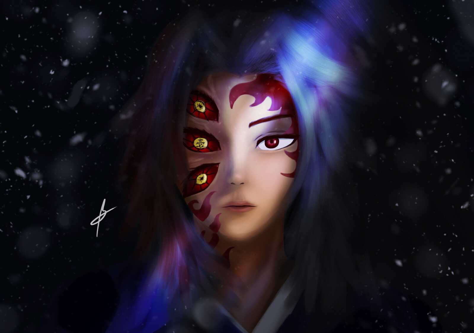 Artstation Kimetsu No Yaiba Kokushibo Wesley Jay Kwek