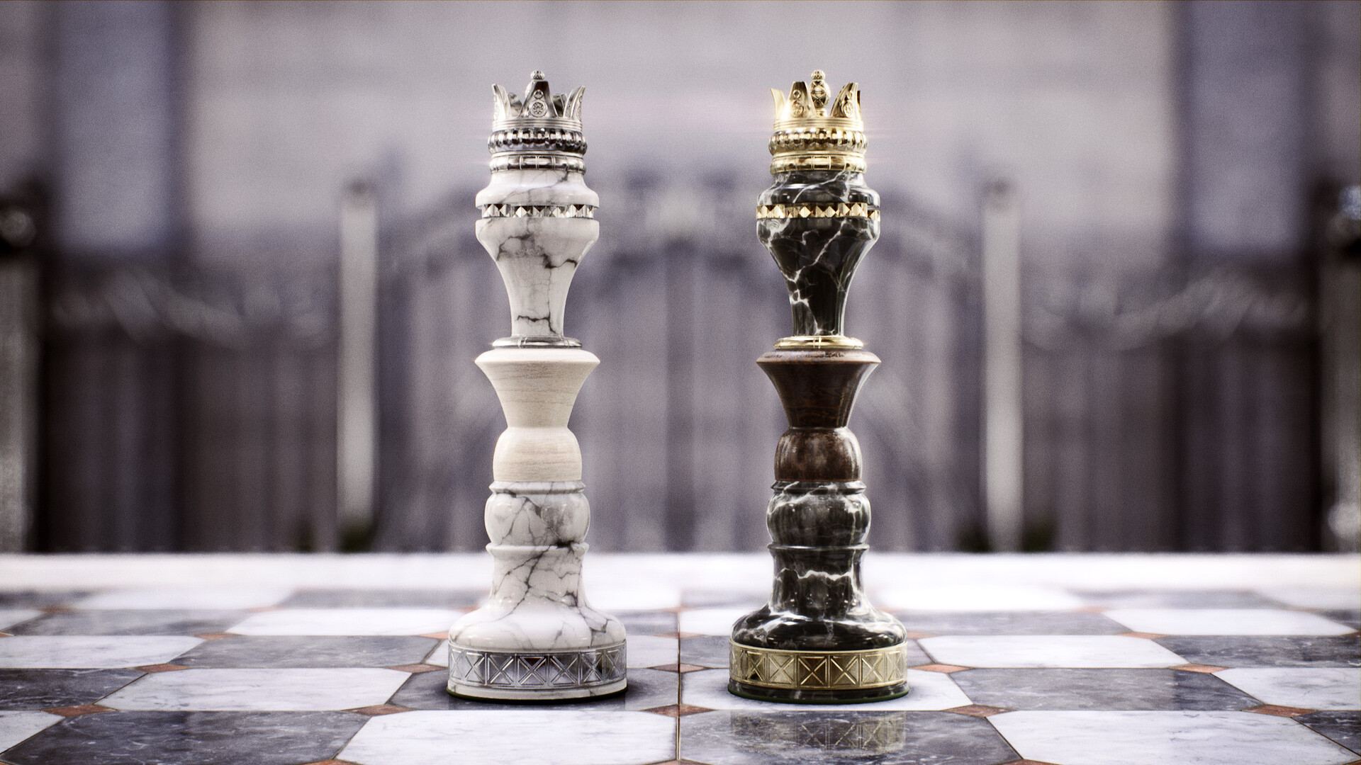 Marble Chess Set Stock Photo - Download Image Now - 2015