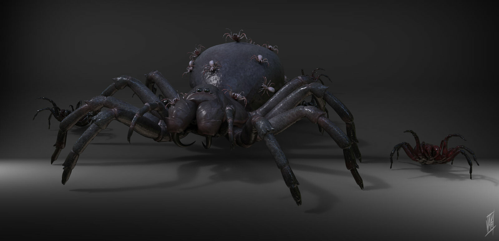 Concept Design/Modelling : Creature : Queen spider (The Nest)