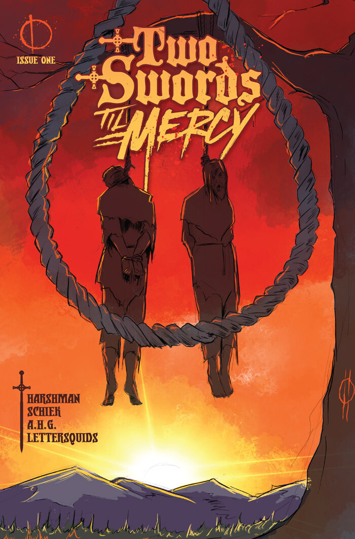 Two Swords Til Mercy #1 (Lettering and Logo Design)