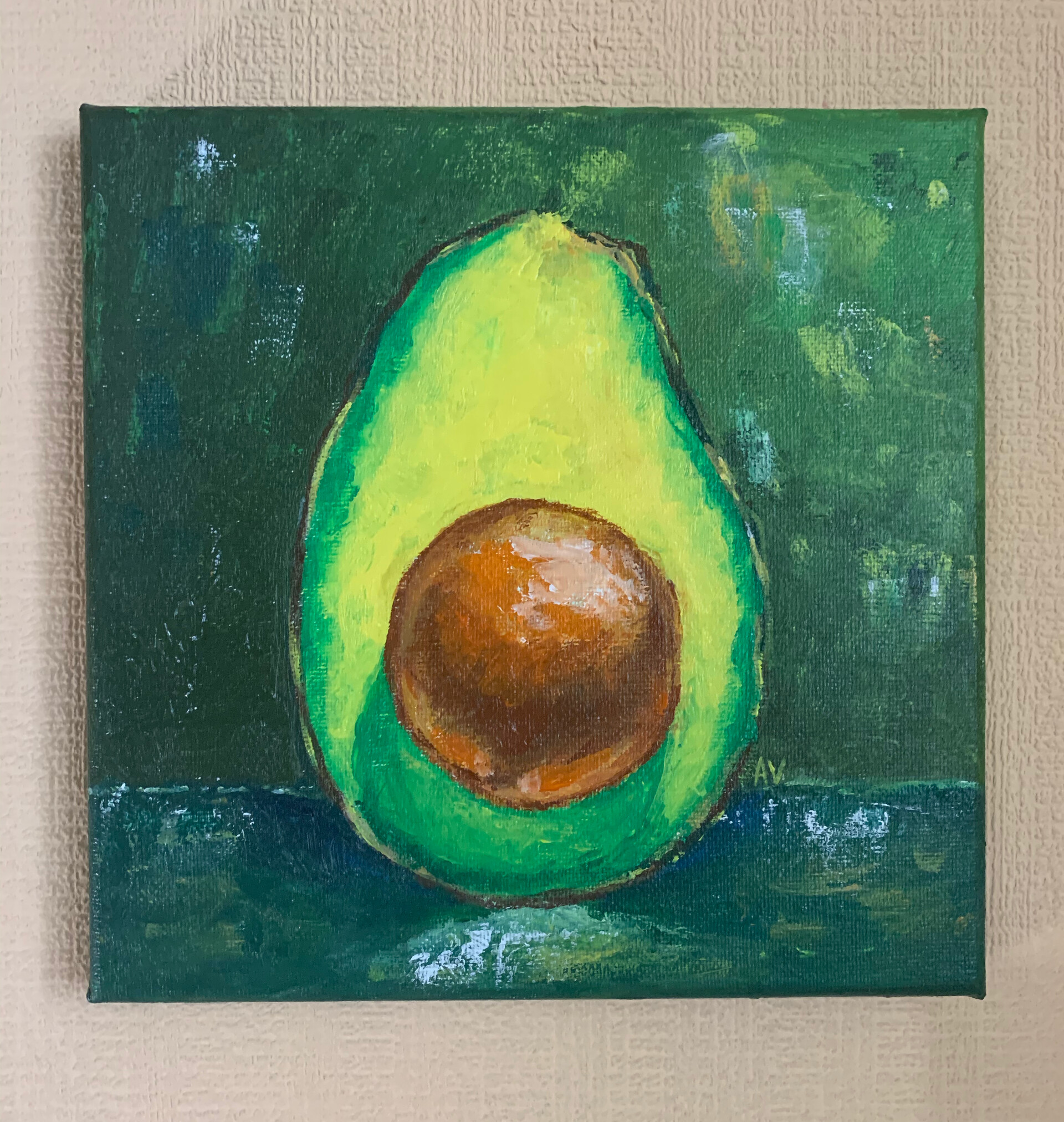 Anastasiya Vorontsova Avocado Acrylic Painting