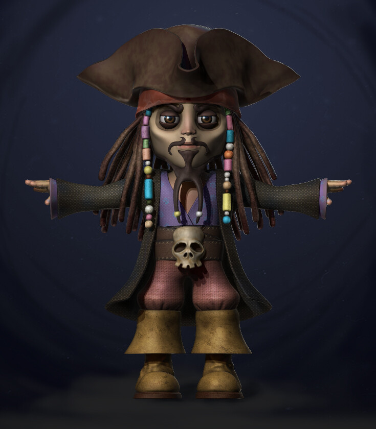 ArtStation - Jack Sparrow Cartoon