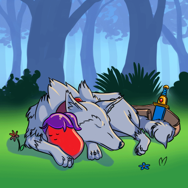 sleeping wolf