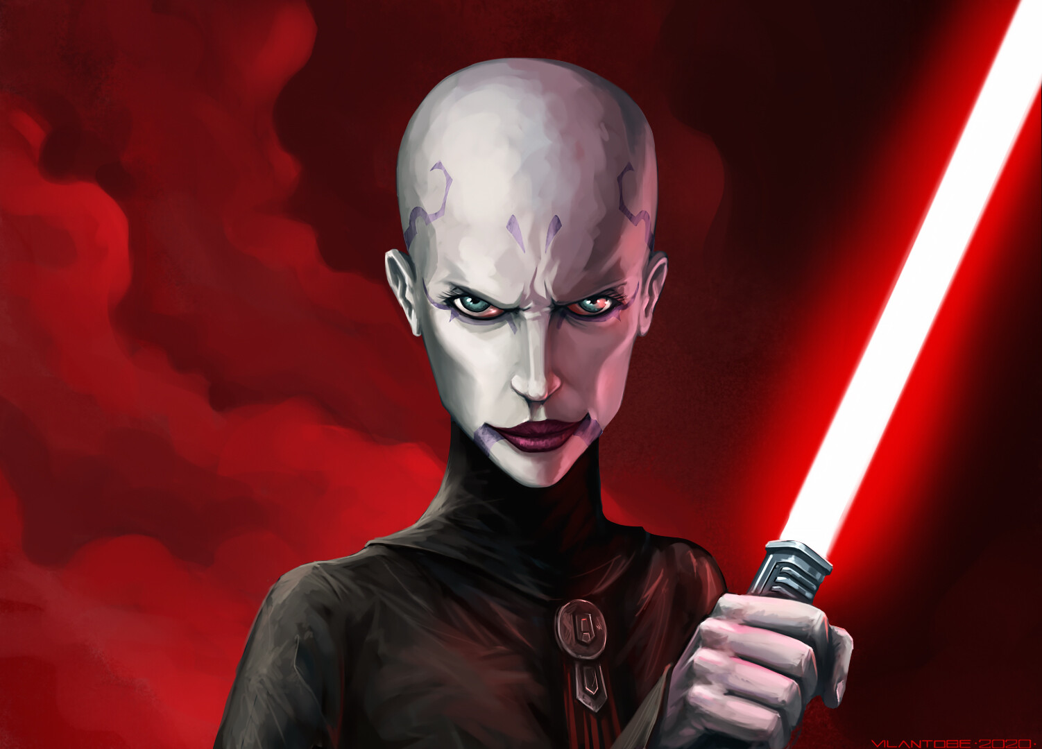 Quick draw practicing with one of favorite SW characters - Asajj Ventress -...
