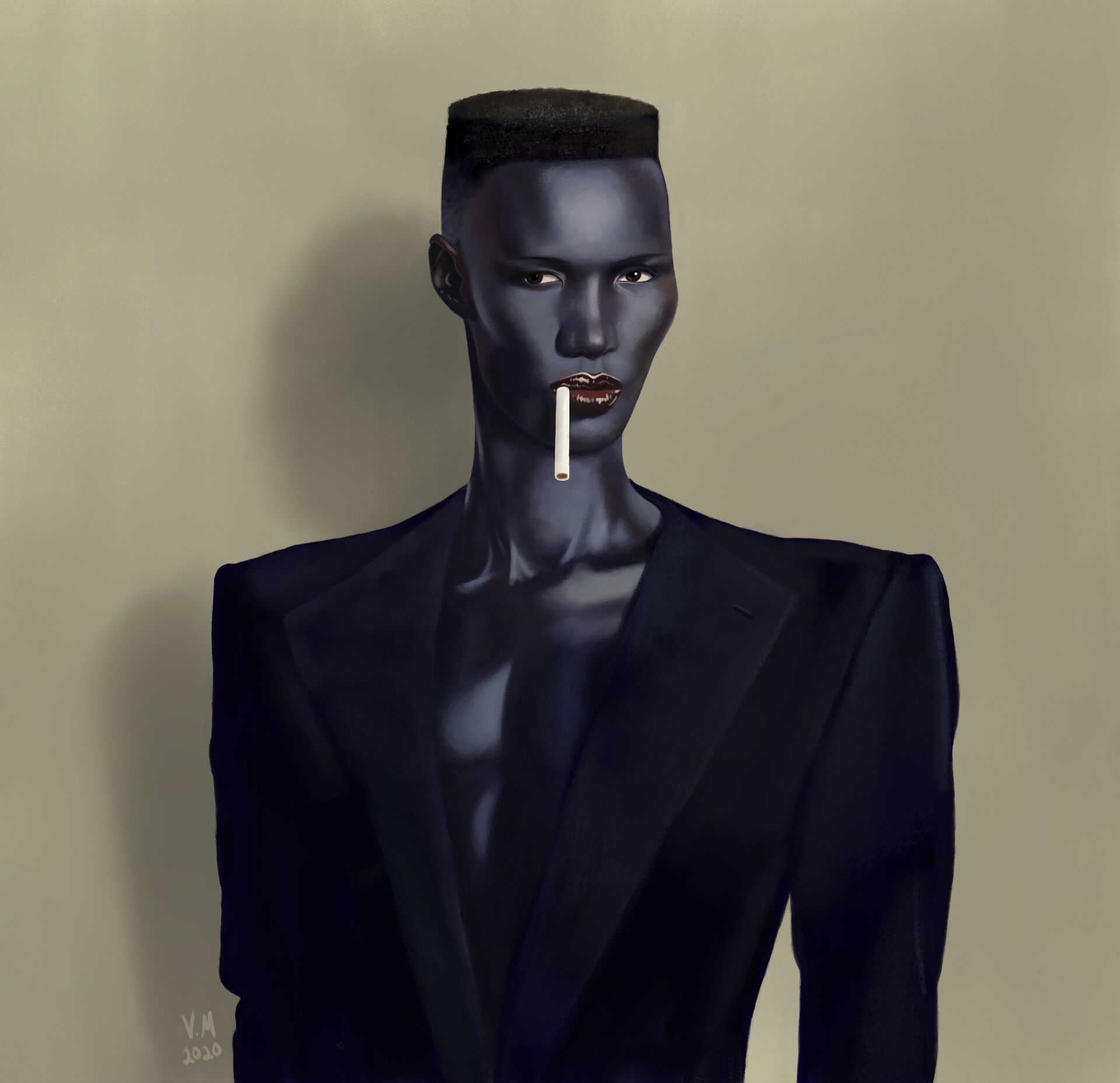 Artstation Grace Jones Jean Paul Goode Study 2020 Valerie Marshall
