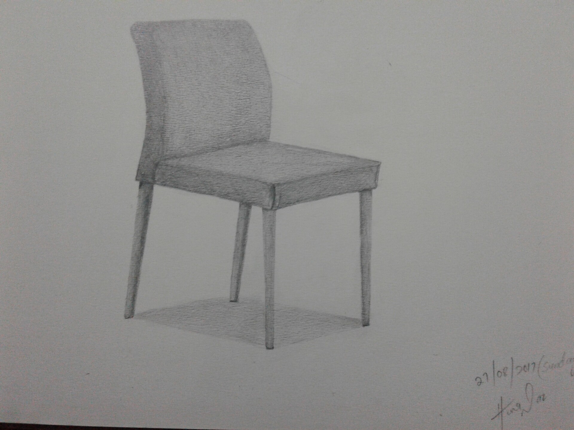 Artstation Chair Pencil Drawing Huma Naz