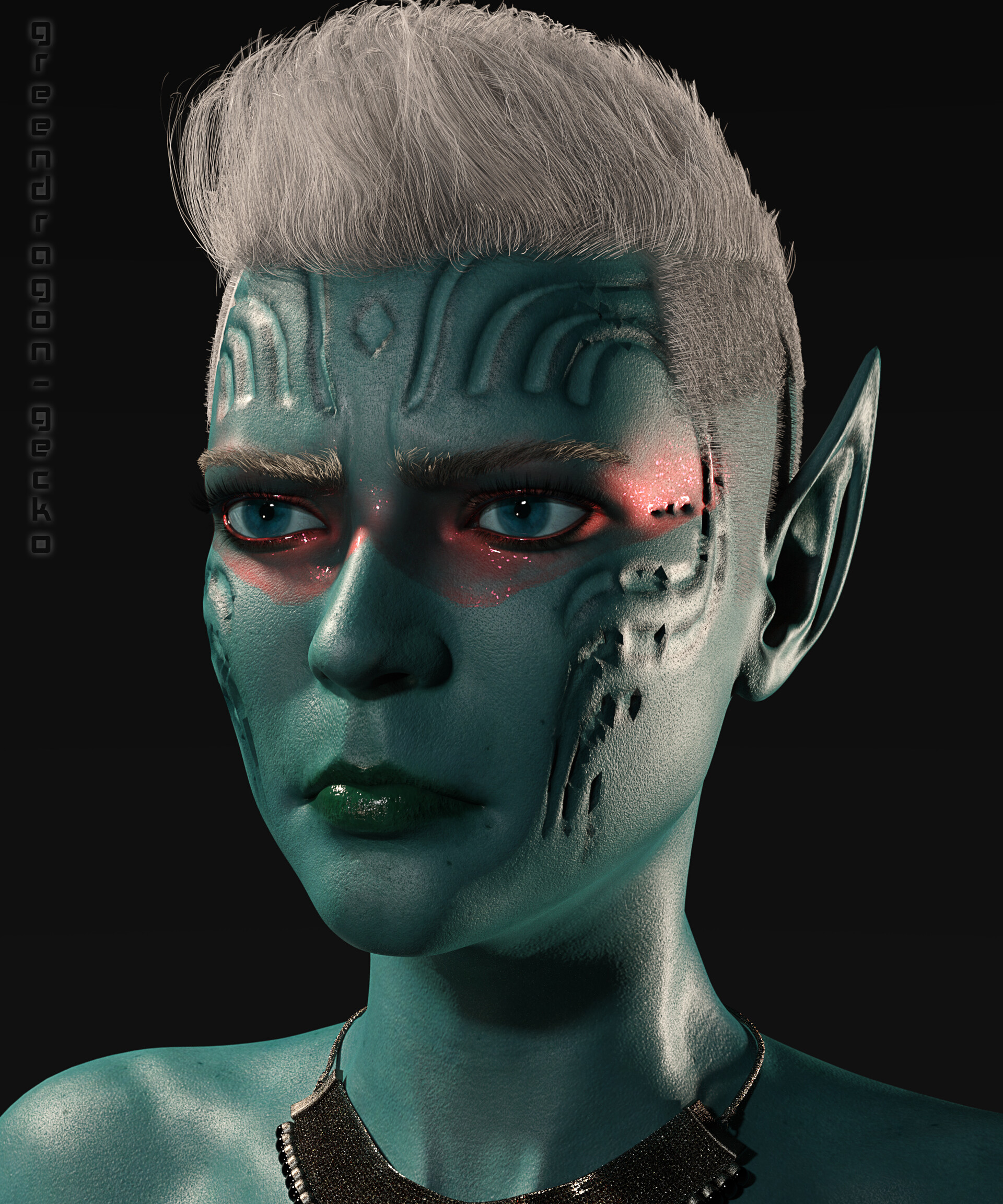 S greendragon - Warrior makeup portraits