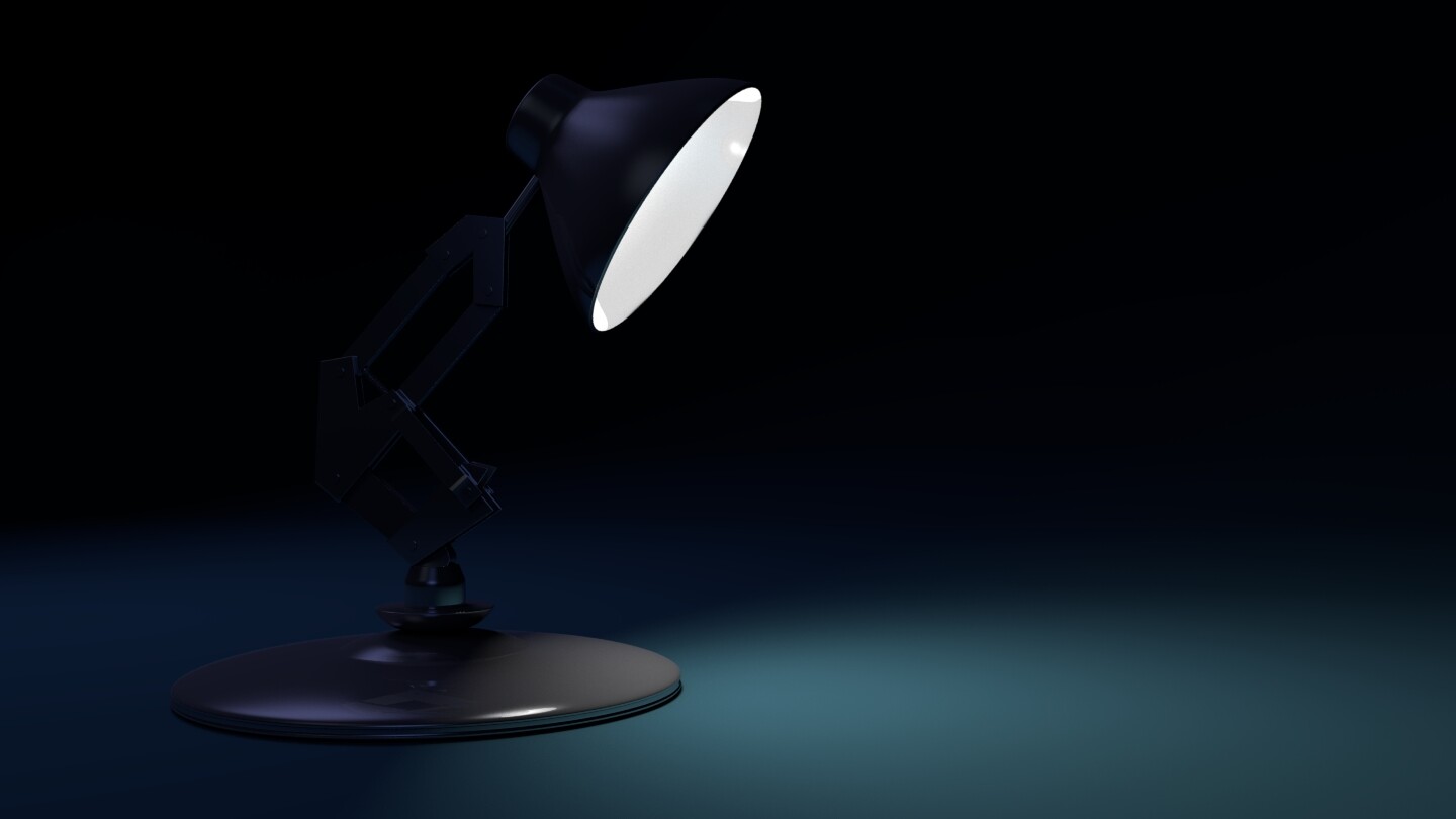 Black hot sale pixar lamp
