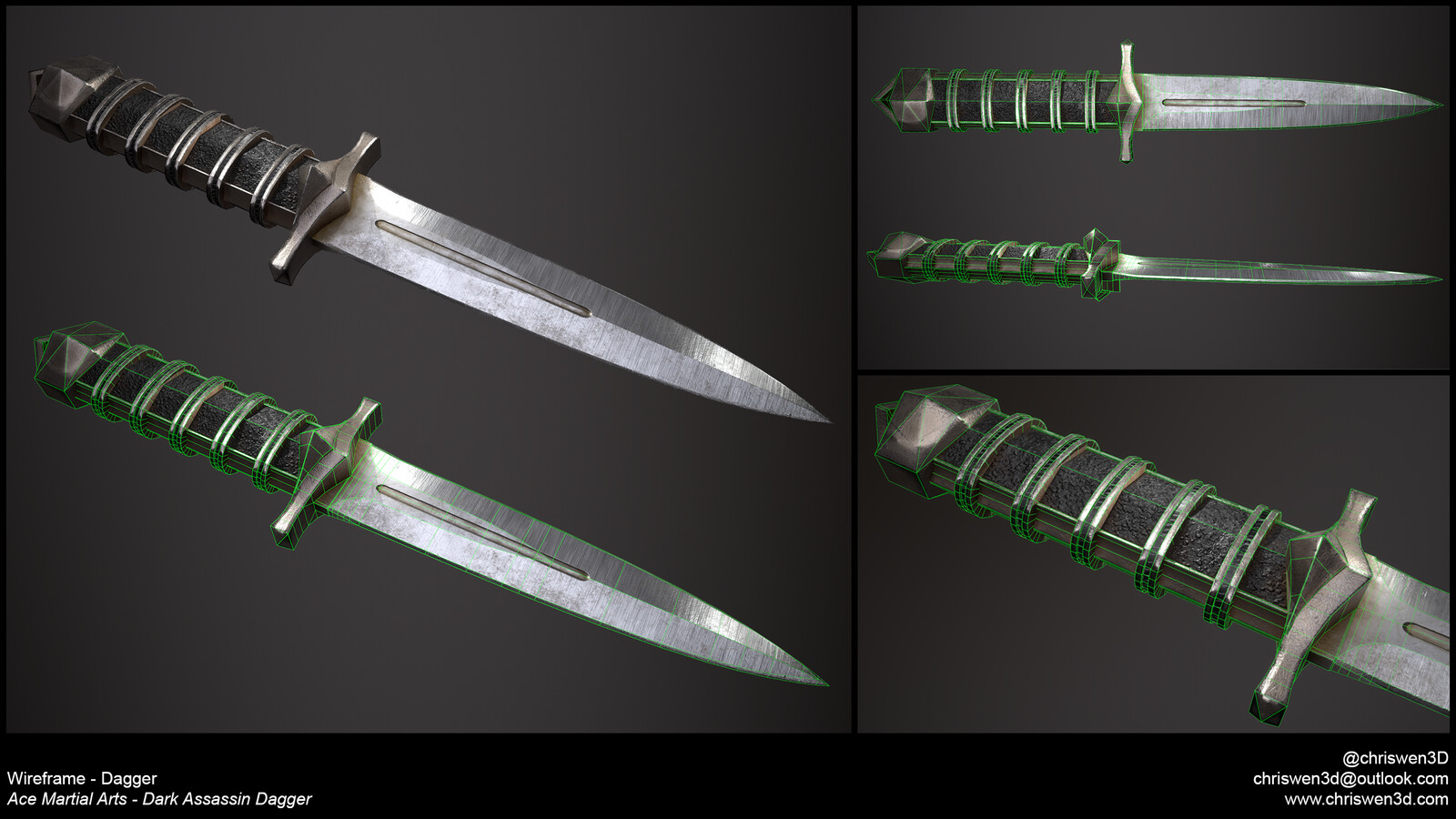 Chris Wen Ace Martial Arts Dark Assassin Dagger