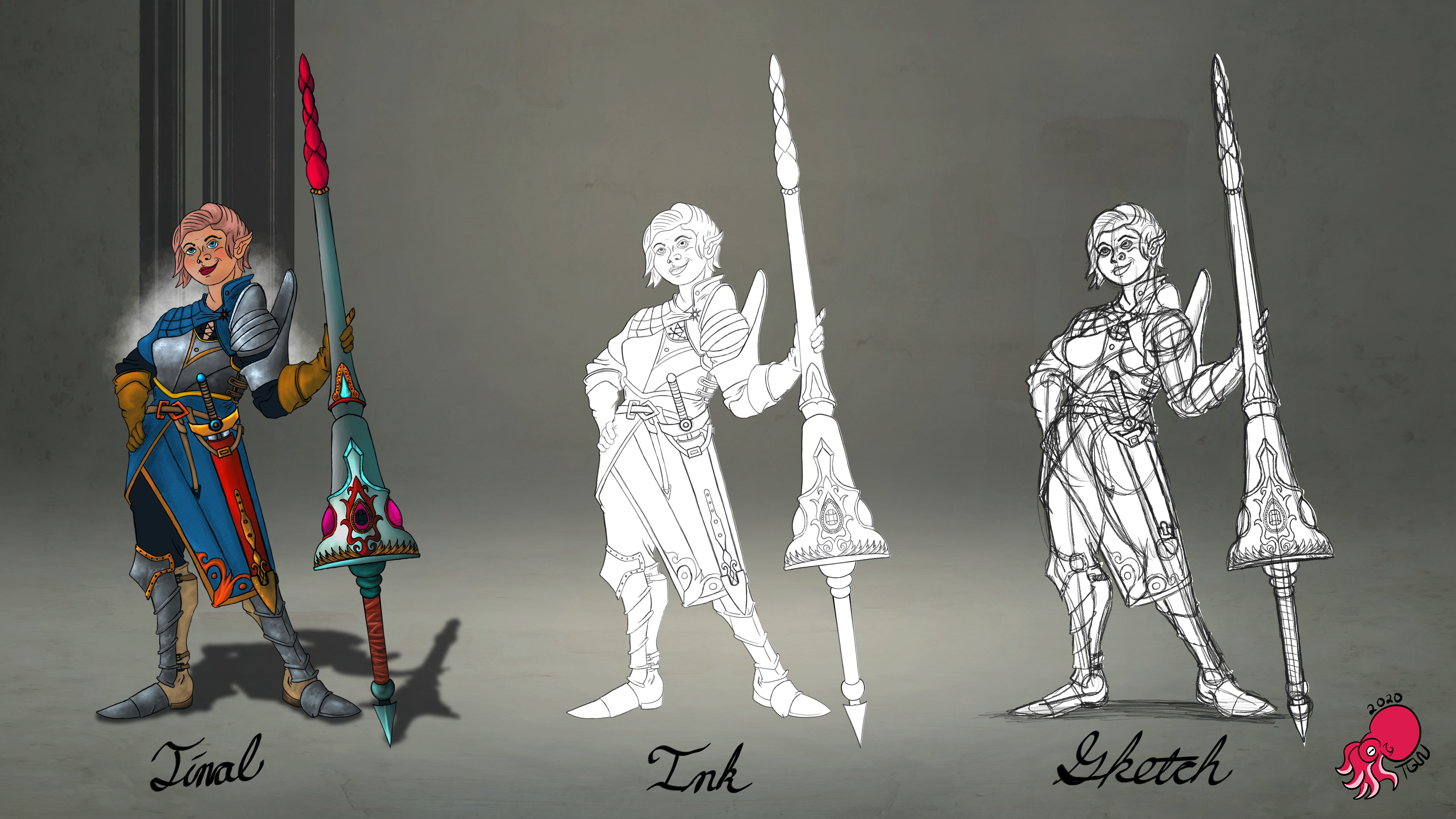 Process from Final to sketch