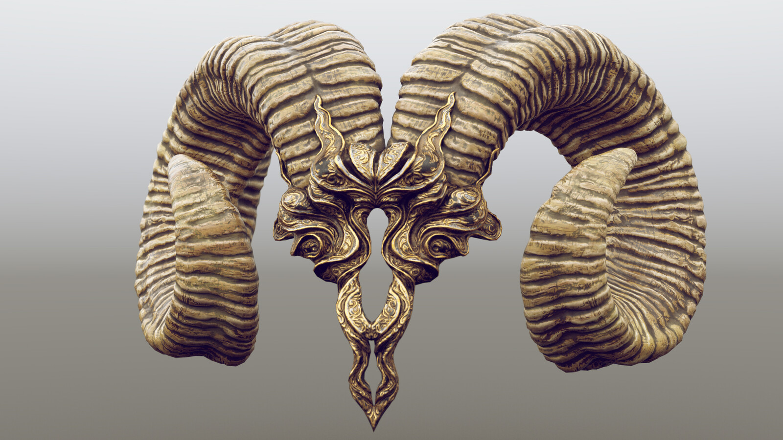 Medieval Horn Concept  (real time prop)