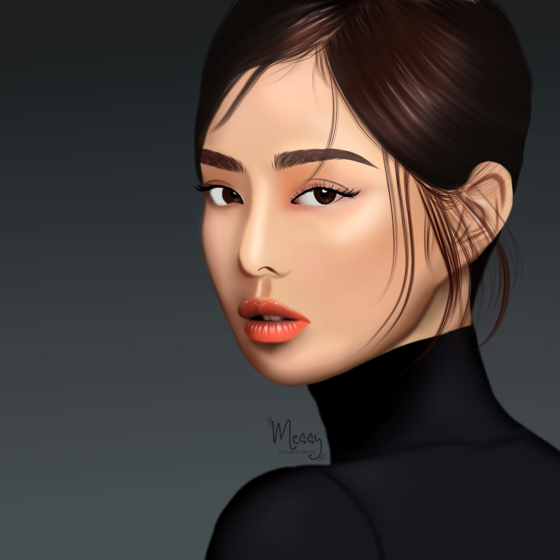 Artstation Digital Painting Jennie Kim Messy Illustrator